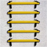 Markenlos Set aus 5 Wandmontierten Kletterrungen | Rutschfeste Rungen für Betonwände | Robuste Leiter für Haus, Tank oder Brunnen | Rostfreier, feuerfester, stabiler Stufenleiter aus Edelstahl