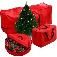 Markenlos Aufbewahrungstasche für Weihnachtsbaumschmuck – Organisation der saisonalen Dekoration | Staubschutz für künstliche Tannenbäume – für Zuhause, Büro, Wohnung, Wohnheim