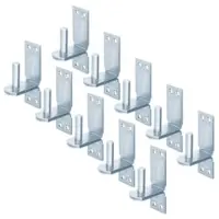 GAH Alberts Alberts 844608 Kloben auf Platte, DII-Haken, galvanisch verzinkt, dickschichtpassiviert, Dornmaß Ø16 mm, Platte 113 x 40 mm, 10er Set