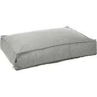Flamingo Hundebett - Katzenbett - Baleno Rechteck Grau - 100 x 70 x 18 cm - Abnehmbarer B