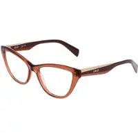 Liu Jo LJ2824 Damen-Brille inkl. Gläser Vollrand Butterfly Acetat-Gestell 54/17/140, braun