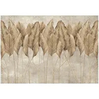 WALLARENA Fototapete Blätter in Beige | Gr.: 400 x 280 cm