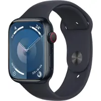Apple Watch Series 9 Aluminium 45 mm (2023) | GPS + Cellular | Mitternacht | Sportarmband Mitternacht M/L