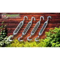 Aquagart 40 Seilspanner für Wildzaun Forstzaun Spannschloss Drahtspanner 2 Haken