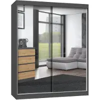 Top E Shop Topeshop IGA 160 ANT/ART A, Garderobe, 7 Regale, 2 Tür(en), Eiche, Partikelbord, Matt