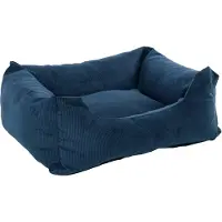 Flamingo Hundebett Celeste rechteckig dunkelblau, Maße: 80 x 67 x 28 cm