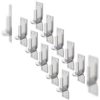 GAH Alberts Alberts 844585 Kloben auf Platte, DII-Haken, galvanisch verzinkt, dickschichtpassiviert, Dornmaß Ø13 mm, Platte 100 x 35 mm, 10er Set
