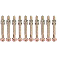 Gistuch 10 Sets Babybett-Krippenschrauben M6 verzinkter Edelstahl Innensechskantschrauben Hardware-Kit für MöbelM6x70mm
