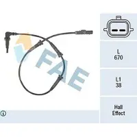 FAE ABS Sensor Raddrehzahl Vorne für RENAULT Sandero / Stepway II (B8) 78314