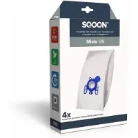 SQOON Staubsaugerbeutel 4 Stück Geeignet für Miele GN Series, Ersatz für Modell 9917730, Hochwertige Filterbeutel, Langlebig & Passgenau