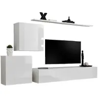 Meublorama AM-SWITCH 5-WW SW 5*4C/66KG, 2 Regale, 3 Tür(en), Weiß, Mitteldichte Faserplatte (MDF), 400 mm, 2500 mm