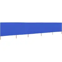 vidaXL 5-teiliges Windschutzgewebe 600 x 80 cm Azurblau