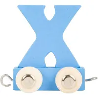 Small Foot Holz Buchstaben Zug blau X - Spielzeug Zugwagen