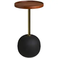 Ebuy24 Ronja Eckbord Ø30cm natur, schwarz.