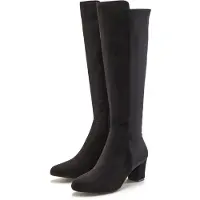 LASCANA Stiefel Stiefelette, Langer Stiefel, schwarz Größe 41