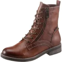 Tamaris Damen Boot Stiefelette Reißverschluss Schnürung Winterschuh 1-25107-41, Größe:37 EU, Farbe:Braun