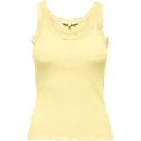 ONLY Tanktop "ONLSARA – Tanktop mit Spitzendetail am Ausschnitt" Baumwollmischung, regular fit