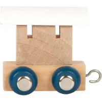 Small Foot - Holzbuchstabenzug Polar - Wagen weiß - 12 Stück