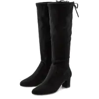 LASCANA Schlupfstiefel "Schlupfboots, Slouchy Boots, Slip-On," aus stretchigem Material mit Blockabsatz in elegantem Design