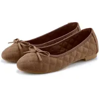 LASCANA Ballerina "Slipper, Schlüpfschuh, Freizeitschuh, Slip-On-Sneaker," mit eleganter Schleifenapplikation VEGAN