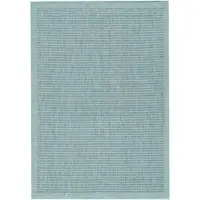 KADIMA DESIGN Terrassenteppich Unifarben Robust Waschbar Strapazierfähig | Läufer Blau 80x250 cm Terrasse Garten Schadstoff | DAFNE –