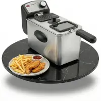 Sommertal Fritteuse 3L 2000W Edelstahl – Öl Fritteuse 130–200°C mit Sichtfenster | Deep Fryer für Haushalt & Pommes | EF2000