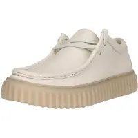 Clarks Halbschuhe Torhill mit zeitloser gerippter Sohle 1255 White Leather 46