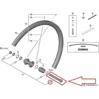 Shimano Hohlachse WH-RX-570-R - präziser Ersatz für zuverlässige Performance....