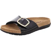 Rohde Damen Pantolette aus mit Memory-Fußbett Rodigo-D 5876, Größe:41 EU, Farbe:Schwarz