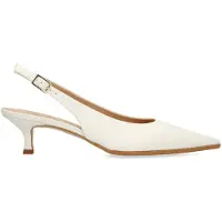 Manfield Offwhite Slingbackpumps aus Leder | Größe 39