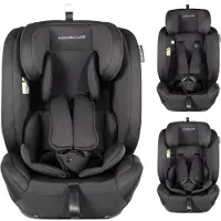 X-adventure X Adventure Premium Kindersitz i-Size Gruppe 1/2/3 Schwarz – mitwachsender Autositz 9–36 kg, ca. 9 Monate bis 12 Jahre, ECE R129, Befestigung mit Autogurt