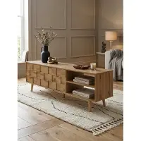 KADIMA DESIGN Lowboard Holz Eiche-Nachbildung 160x51x40 cm TV-Kommode mit zwei Türen, Design TV-Schrank Hoch, Fernsehtisch Fernsehschrank Modern, Fernsehkommode Wohnzimmer