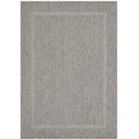 KADIMA DESIGN Outdoor Teppich Einfarbig Wetterfest Waschbar Strapazierfähig | Grau 60x100 cm Balkon Terrasse Fußbodenheizung | ALSTER –