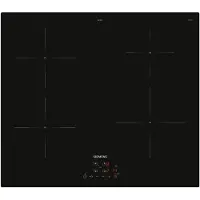 Siemens iQ100 EU611BEB5E, Schwarz, Integriert, 60 cm, Zonen-Induktionskochfeld, Keramik, 4 Zone(n)