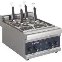GastroHero Elektrischer Nudelkocher – 4 Siebe, 16,5 L Kapazität, Edelstahlgehäuse, leistungsstark & energieeffizient für Profiküchen