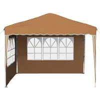 vidaXL Pop-up Partyzelt 288 x 288 x 245 cm Beige Oxford-Stoff