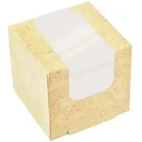 Monouso - Lebensmittel-Eimer aus Kraftkarton Kraft 11x11x11cm (50 Stück)