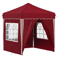 vidaXL Pop-up Partyzelt 195 x 195 x 245 cm Bordeauxrot Oxford-Stoff