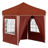 vidaXL Pop-up Partyzelt 195 x 195 x 245 cm Terrakotta Oxford-Stoff
