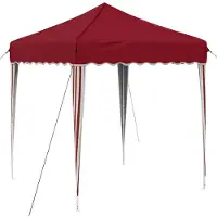 vidaXL Pop-up Partyzelt 195 x 195 x 245 cm Bordeauxrot Oxford-Stoff