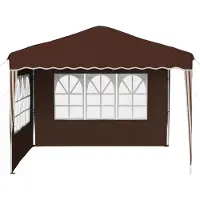 vidaXL Pop-up Partyzelt 288 x 288 x 245 cm Braun Oxford-Stoff
