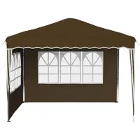 vidaXL Pop-up Partyzelt 288 x 288 x 245 cm Taupe Oxford-Stoff