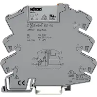 Wago 857-357 Relaismodul,Eingangsnennspannung AC/DC 115 V,1 Wechsler,grau 857357