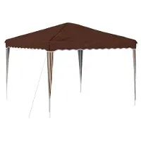 vidaXL Pop-up Partyzelt 288 x 288 x 245 cm Braun Oxford-Stoff