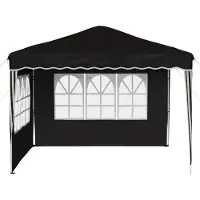 vidaXL Pop-up Partyzelt 288 x 288 x 245 cm Schwarz Oxford-Stoff