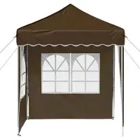 vidaXL Pop-up Partyzelt 195 x 195 x 245 cm Taupe Oxford-Stoff