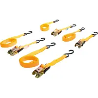Bgs Diy 6831 | Knarren-Spannband-Satz | mit schweren Haken | 5 m x 25 mm | 4-tlg.