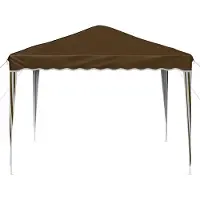 vidaXL Pop-up Partyzelt 288 x 288 x 245 cm Taupe Oxford-Stoff