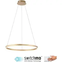 JUST LIGHT RITUS LED Pendelleuchte Warmweiss Dimmbar 28W messingmatt 15394-60