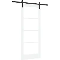 vidaXL Schiebetür ORKDAL Weiß 83 x 202 cm Massivholz Kiefer und Glas
